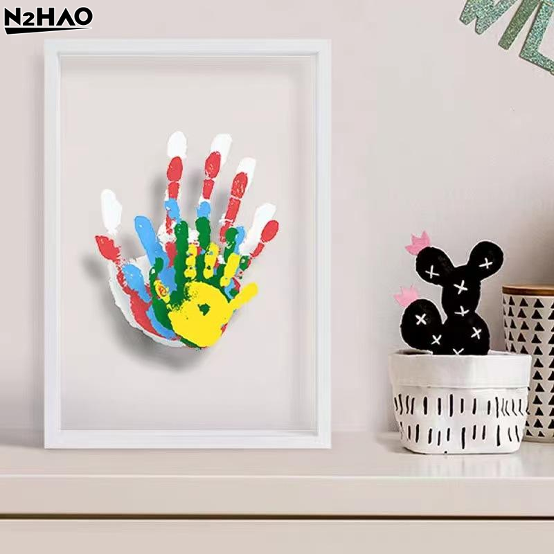 1 Set Family Handprint Photo F - Engraved Wood Frame ulasan dan harga
