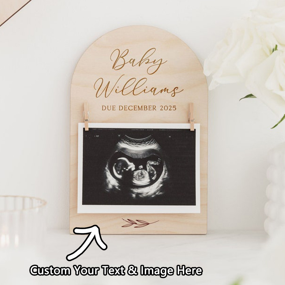 Personalised Pregnancy Announc - Engraved Wood Frame ulasan dan harga