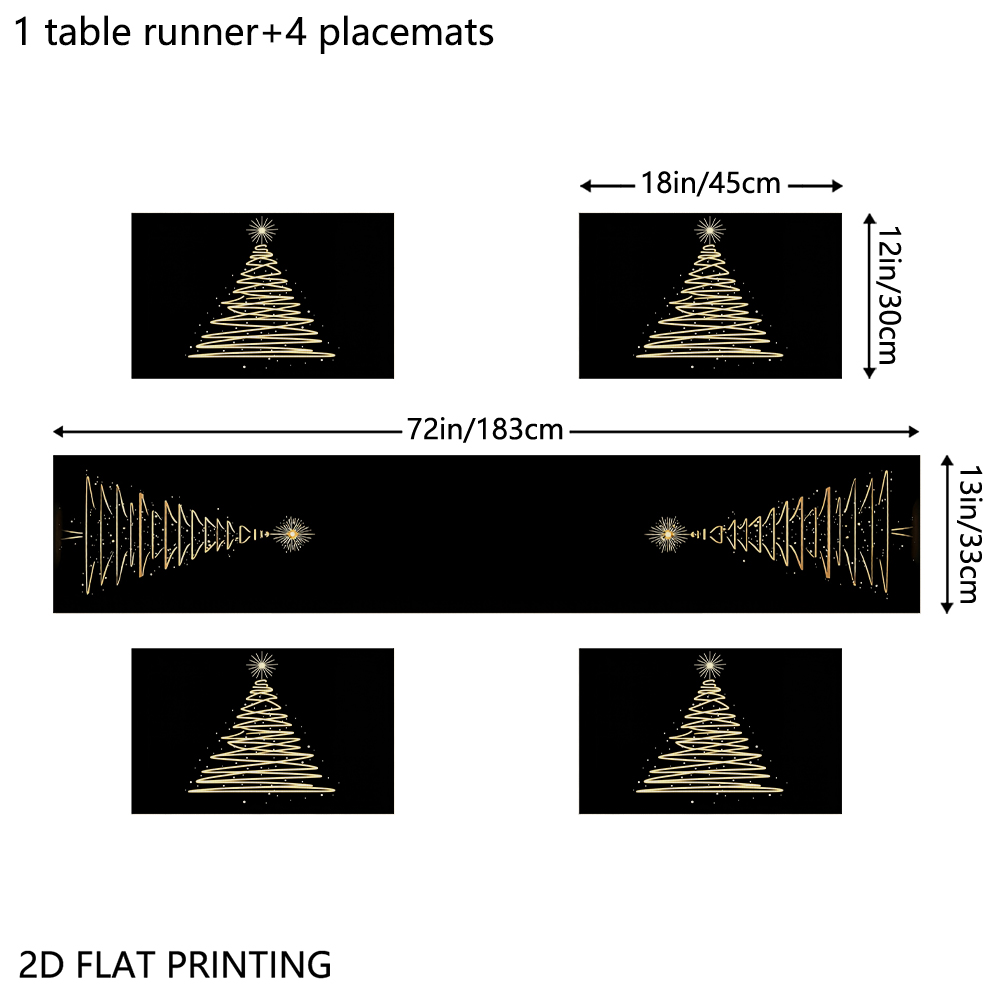 1pc Christmas Theme Golden Tre - Family Tree Print ulasan dan harga