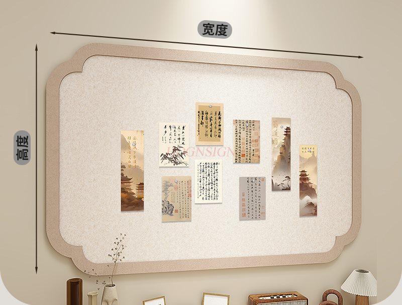 1pcs National style felt board - Engraved Wood Frame ulasan dan harga