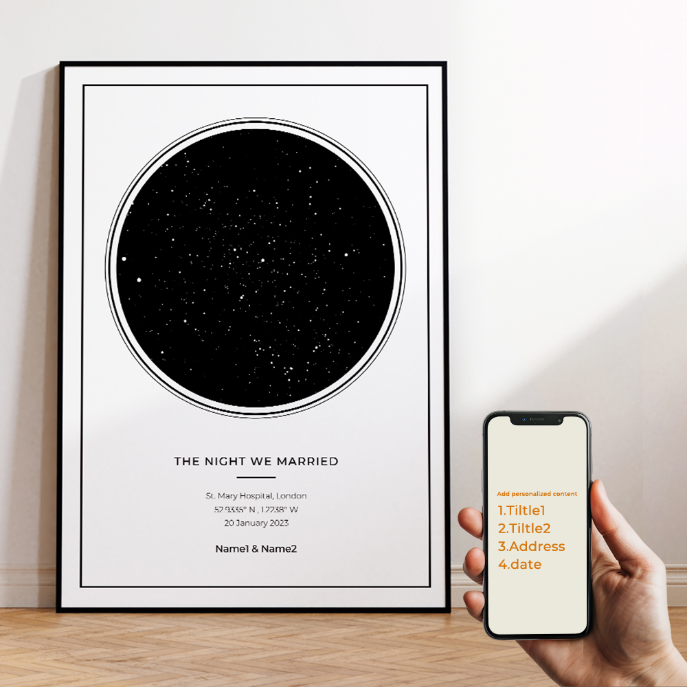 Modern Custom Personalized Nig - Custom Star Map ulasan dan harga