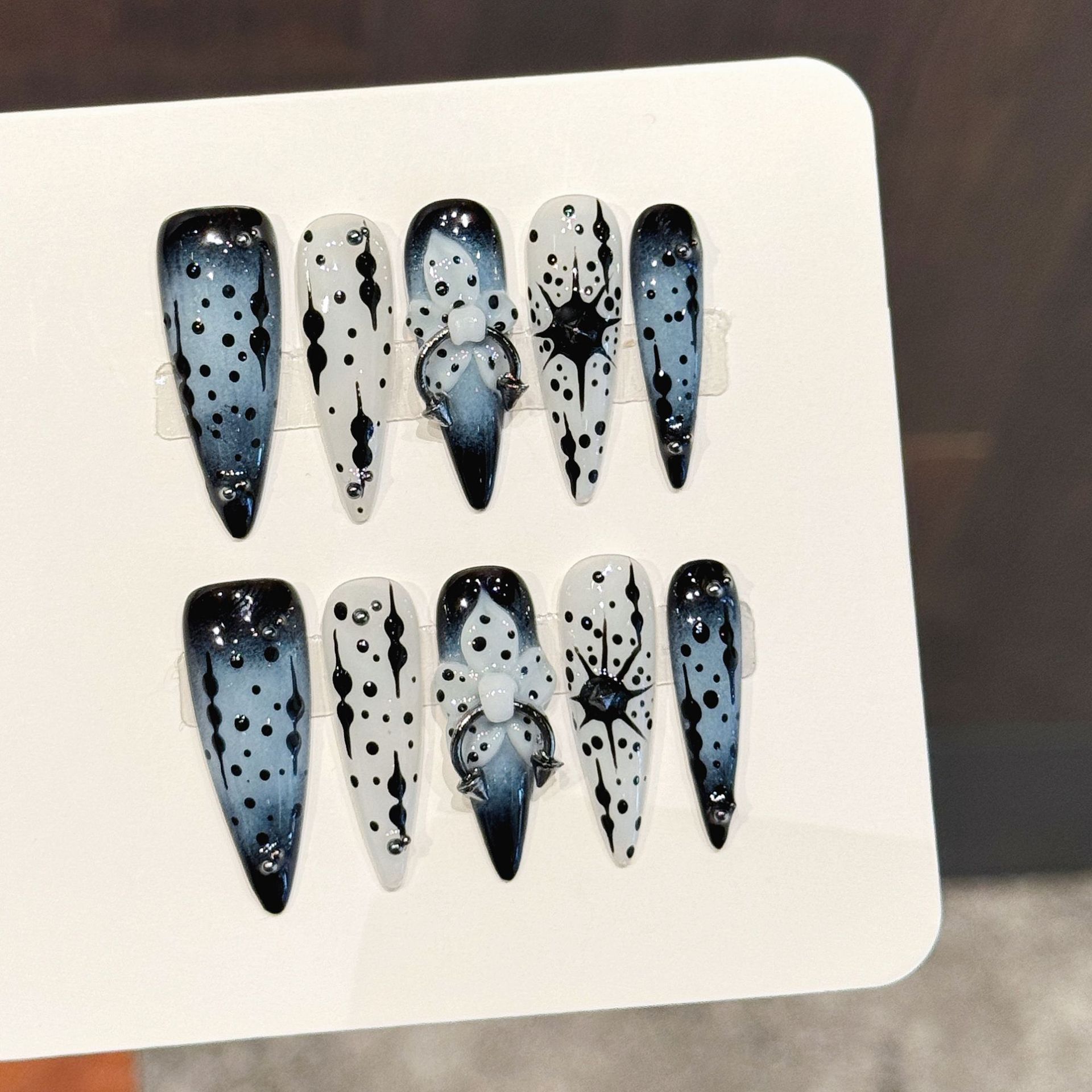 10pcs Gradient Ink Blue Handma - Pressed Flower Art ulasan dan harga