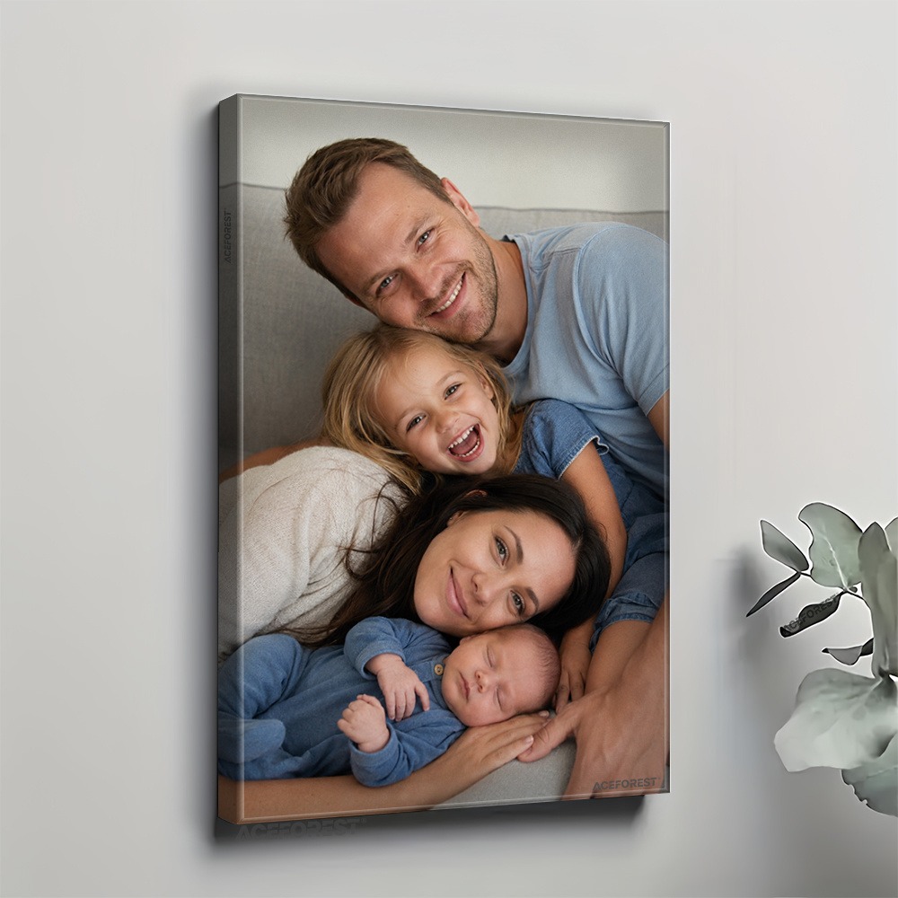 2D Personalized Photo Canvas W - Engraved Wood Frame ulasan dan harga